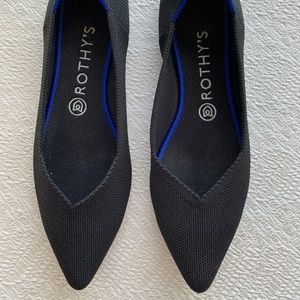 Rothys the point in black, worn less than 5x 9